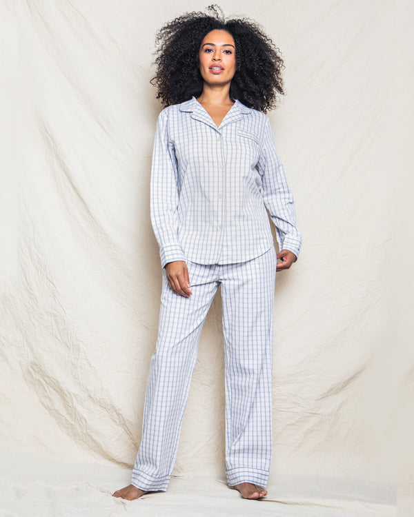 Women's Twill Pajama Set in Regent Tattersall