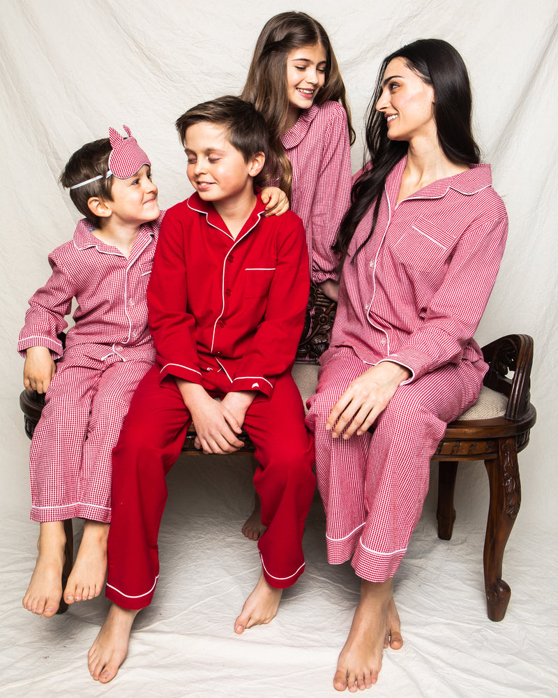 Red gingham pyjamas clearance