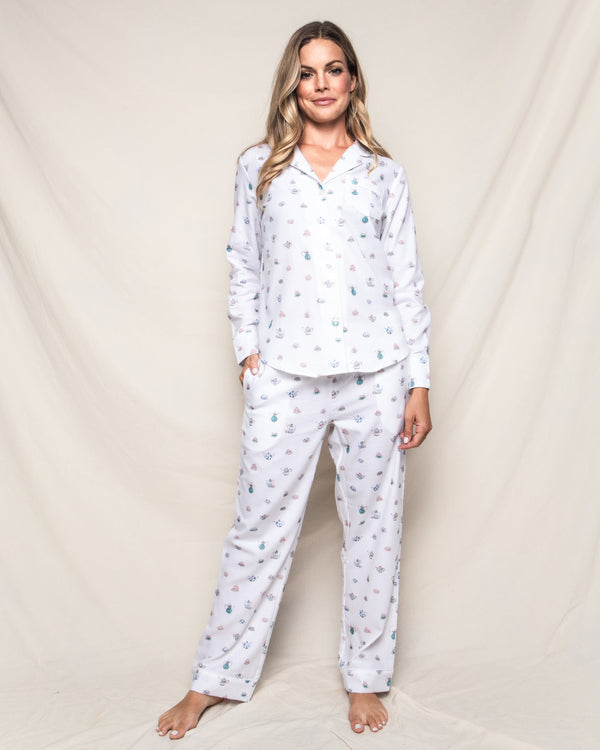 Women's Twill Pajama Set in High Tea