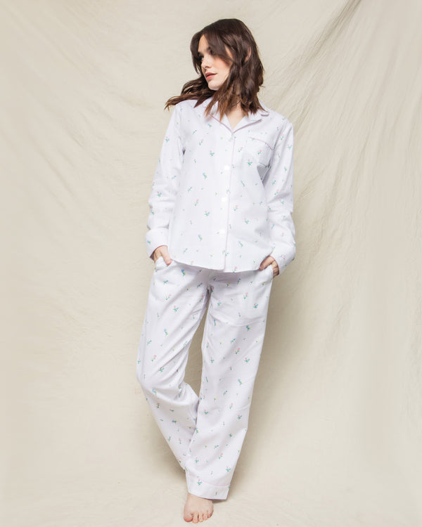 Women's Twill Pajama Set in Tulips