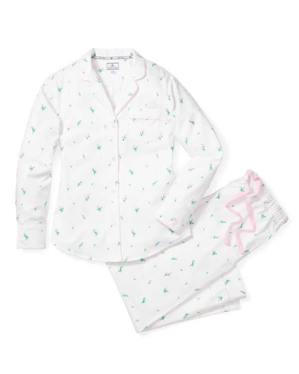 Women's Twill Pajama Set in Tulips