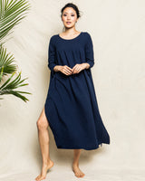 Navy Gauze Provence Sundress