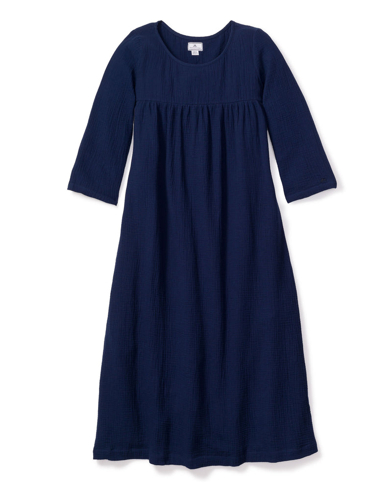 Navy Gauze Provence Sundress