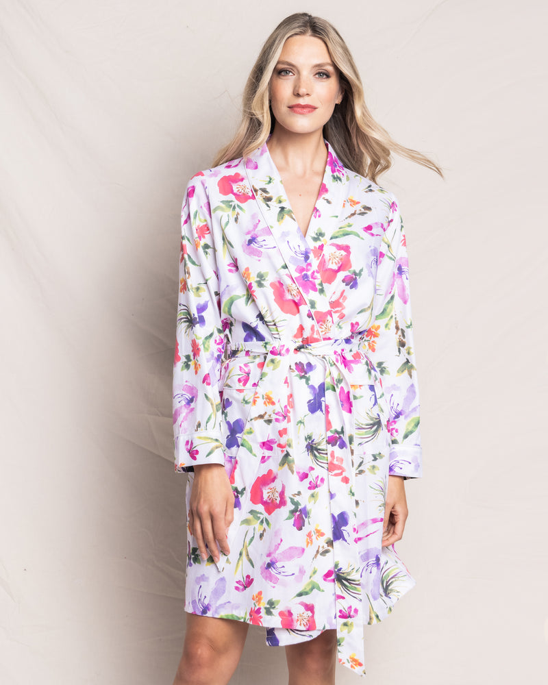 Women s Pink Gingham Robe Petite Plume