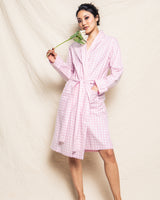 Women's Pink Gingham Robe