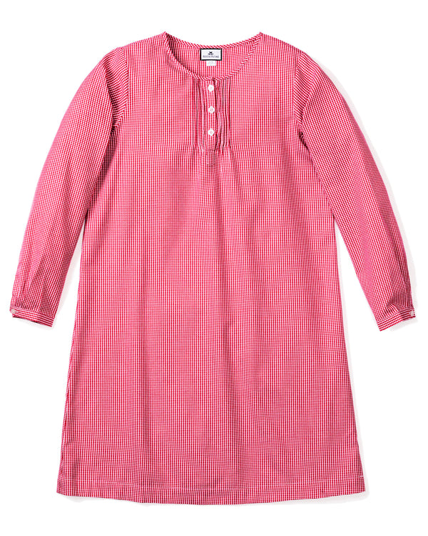 Women's Red Mini-Gingham Beatrice Nightgown