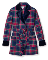 Women's Windsor Tartan Car Coat with Velvet Trim