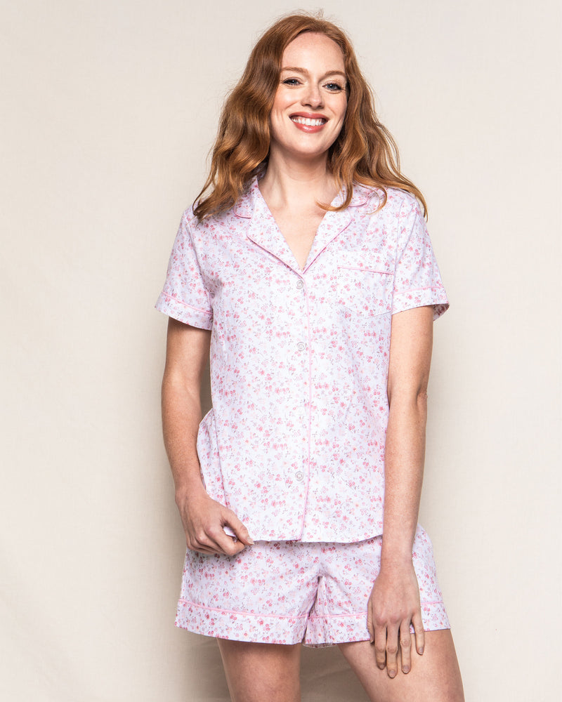 Women's Twill Short Sleeve Short Set in Dorset Floral