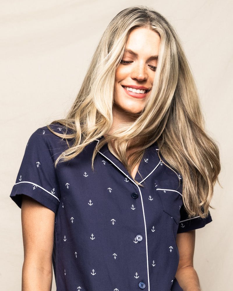 Women's Portsmouth Anchors Short Sleeve Short Set