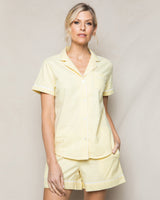 Women's Yellow Gingham Short Set