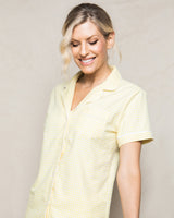 Women's Yellow Gingham Short Set