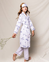 Children's Indigo Floral Robe