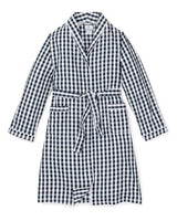 Children's Navy Gingham Robe