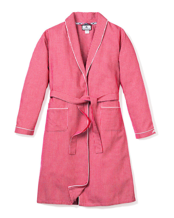 Children's Red Mini Gingham Robe