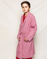 Children's Red Mini Gingham Robe