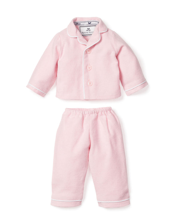 Kid's Flannel Doll Pajamas in Pink