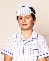 Children's Light Blue Gingham Bear-y Sweet Sleep Mask