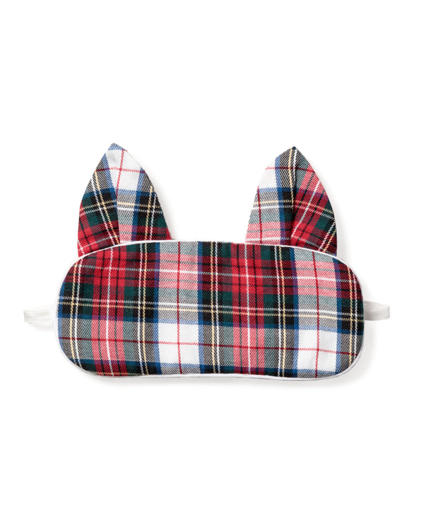 Children's Festive Tartan Kitty Sleep Mask