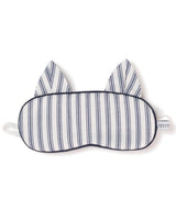 Children's Navy French Ticking Kitty Sleep Mask
