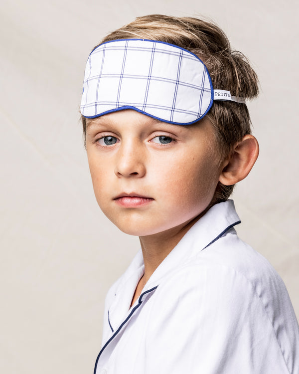 Kid's Sleep Mask in Nantucket Tattersall