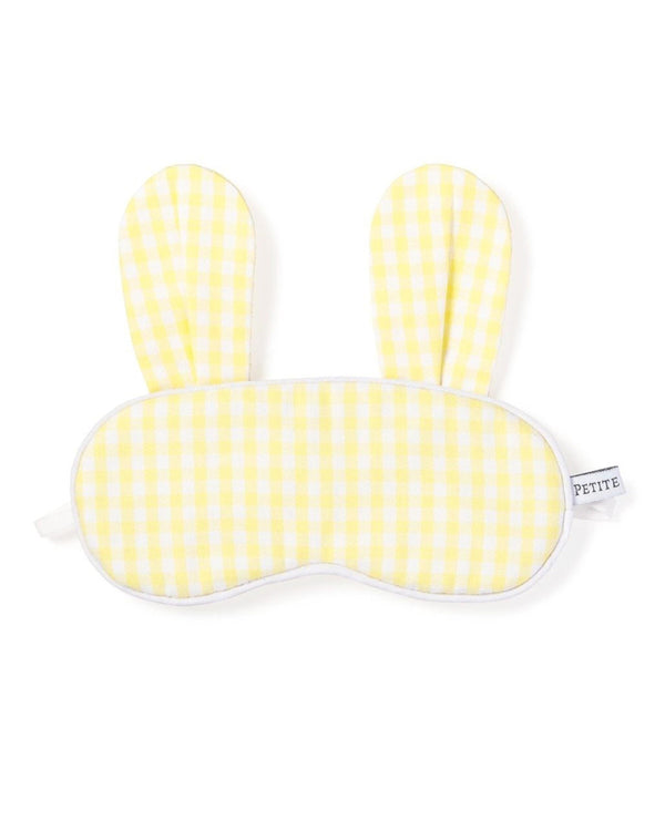 Children's Yellow Gingham Bunny Sleep Mask