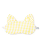 Children's Yellow Gingham Kitty Sleep Mask