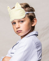 Children's Yellow Gingham Kitty Sleep Mask
