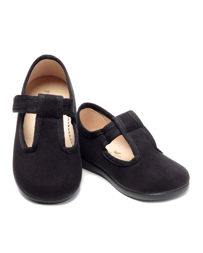 The Everly Slipper in Black Suede