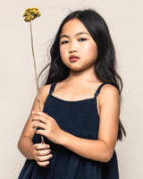 Children's Navy Gauze Serene Sundress
