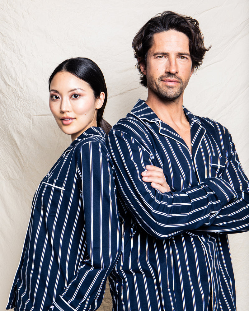 Women's Grant Pinstripe Classic Luxe Pima Cotton Pajama Set