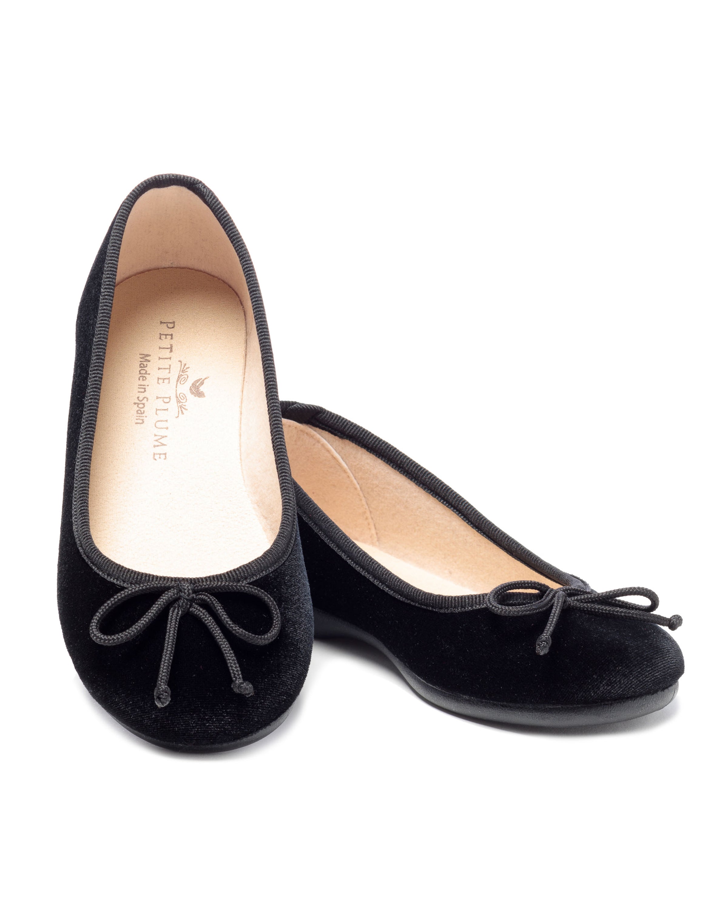 Kid's Juliette Ballet Slipper in Black Velvet