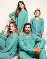 Children's Green Gingham Classic Flannel Pajamas