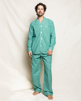 Men's Green Gingham Classic Flannel Pajamas