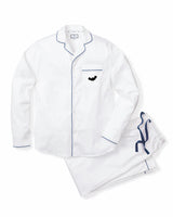 Halloween Limited Edition - Men's White Pajama Sets with Bat Embroidery
