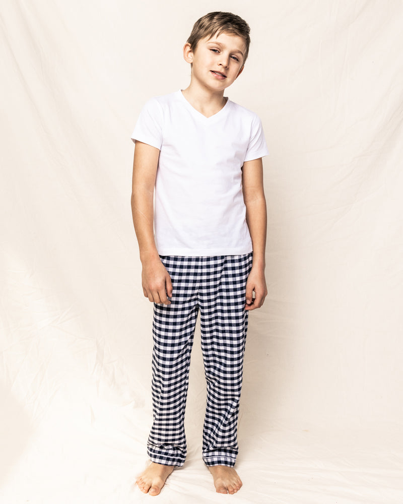 Pima White V-Neck Top