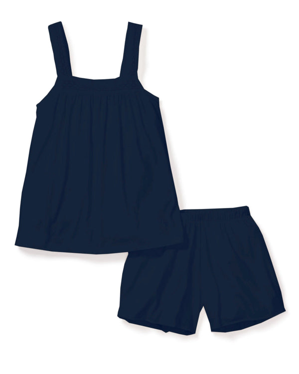 Luxe Pima Cotton Navy Camille Short Set
