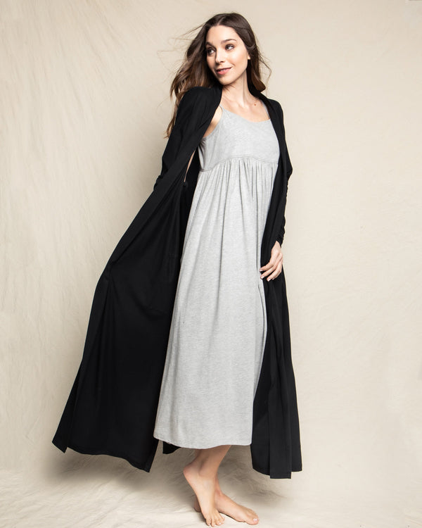 Luxe Pima Cotton Black Duster