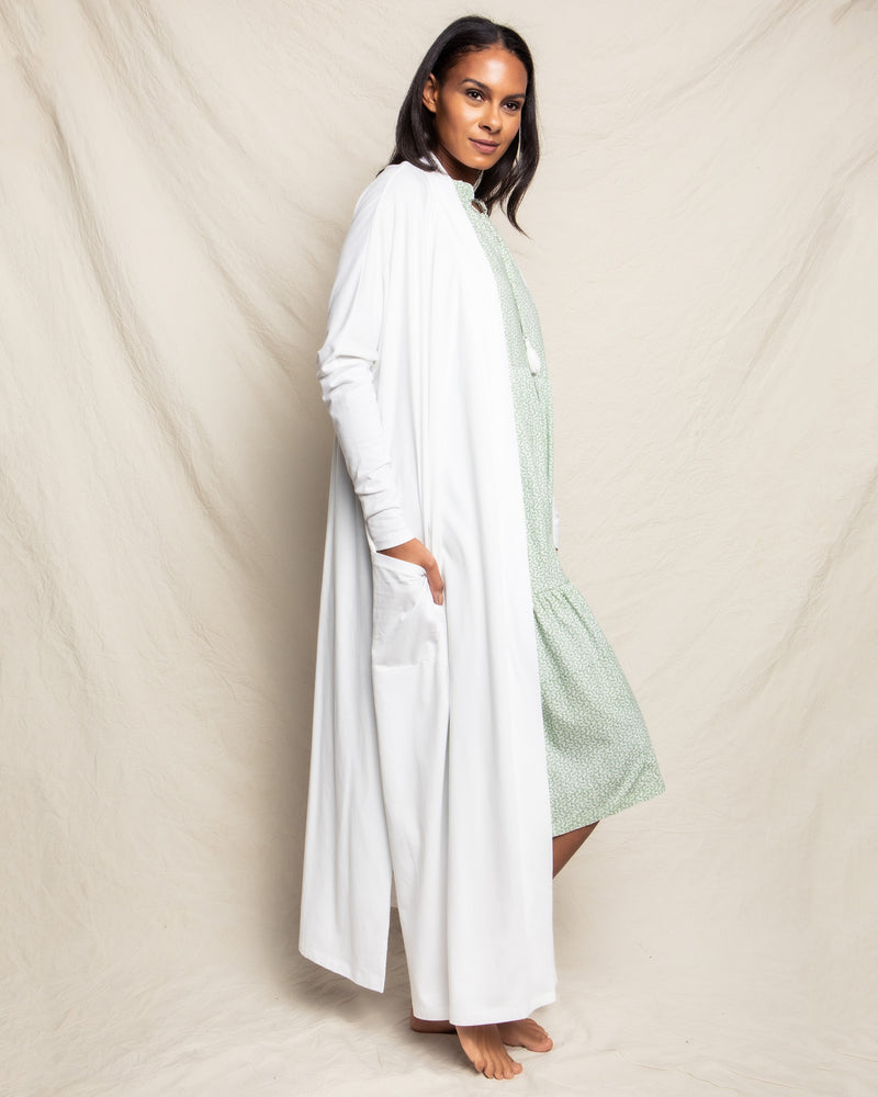 Luxe Pima Cotton White Duster