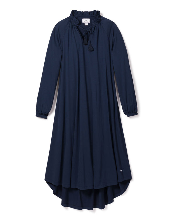 Luxe Pima Cotton Navy Garbo Nightgown