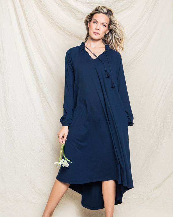 Luxe Pima Cotton Navy Garbo Nightgown