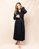 Luxe Pima Black Ophelia Robe