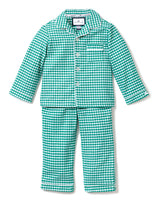 Children's Green Gingham Classic Flannel Pajamas