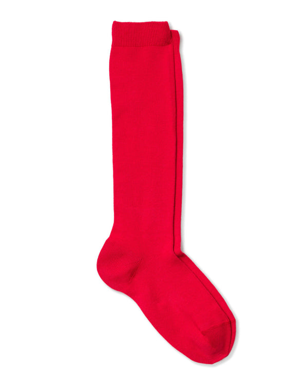 Kid's Red Prim Knit Knee-High Socks