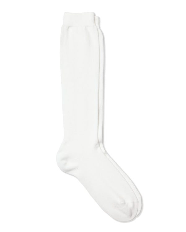 Children's White Prim Knit Knee-High Socks