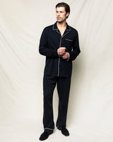 Men's Luxe Pima Cotton Black Pajama Set
