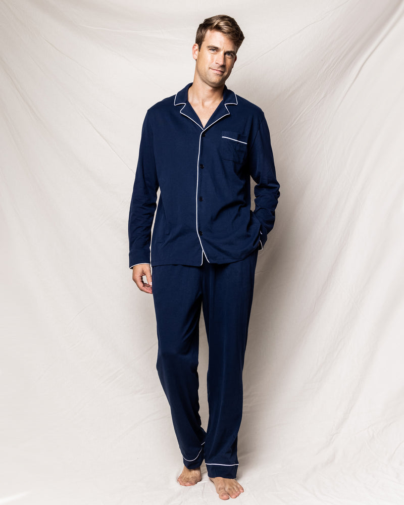 Men's Pima Pajama Set in Navy