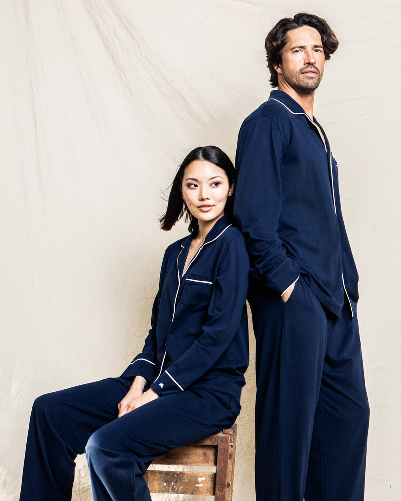 Men's Pima Pajama Set in Navy