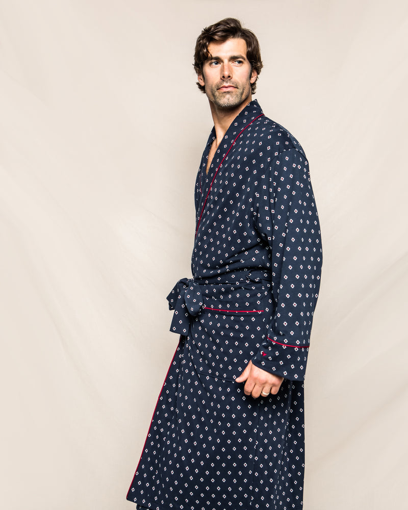 Luxe Pima Men's Foulard Robe
