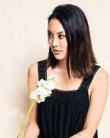 Luxe Pima Cotton Black Camille Nightgown