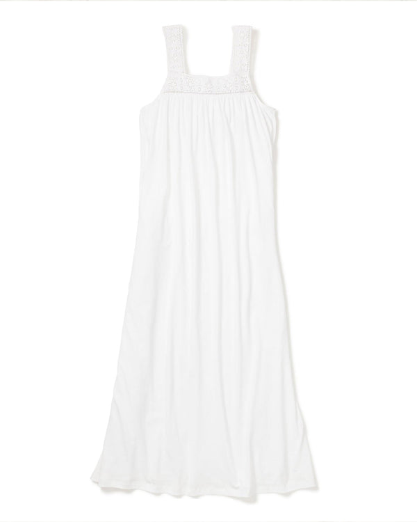 Women's Pima Camille Nightgown in White